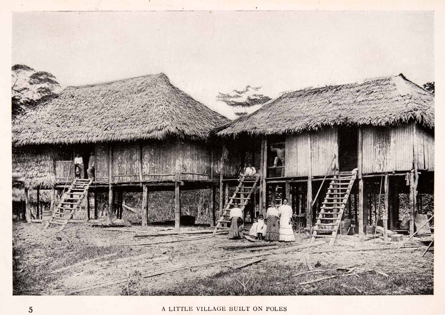 1912 Halftone Print Amazon Indigenous Remate De Males Brazil Ethnic XGSA9