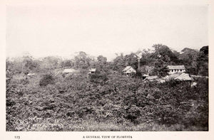 1912 Halftone Print Amazon Floresta Village Jungle Indigenous Hut Home XGSA9