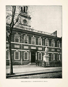 1891 Print Independence Hall Philadelphia Pennsylvania United States Of XGSB4