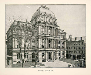 1891 Print Old City Hall Boston Massachusetts United States America XGSB4