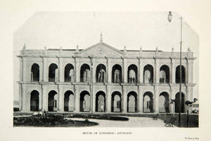 1917 Print House of Congress Cabildo City Asuncion Paraguay Building XGSC1