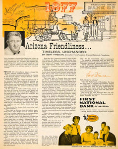 1962 Ad First National Bank Arizona Historical Foundation Fireman Bert XGSC4