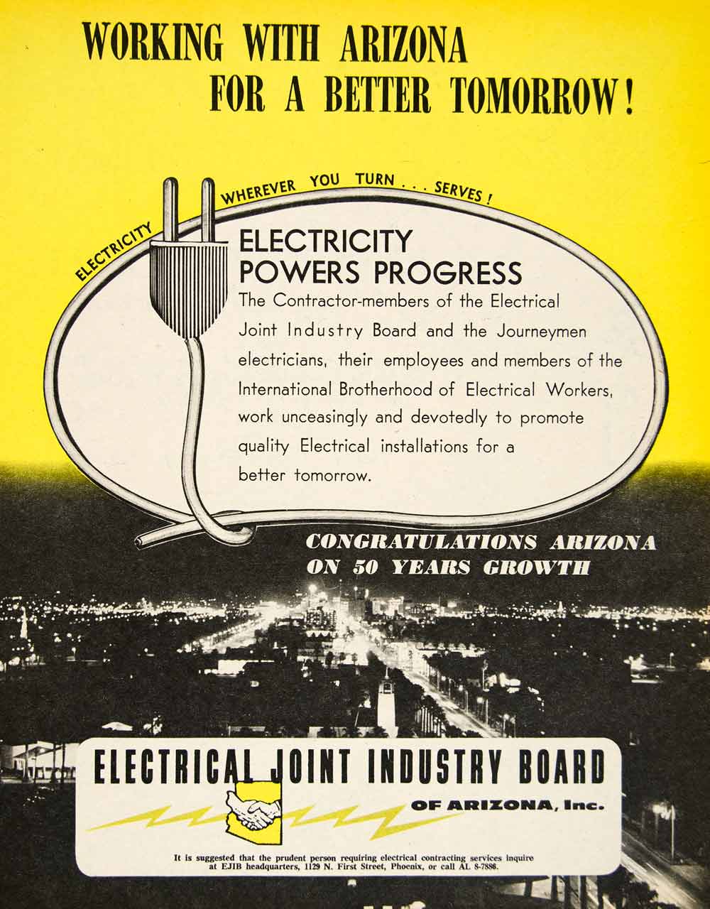 1962 Ad Electrical Joint Industry Board Contractor Member Journeymen XGSC4