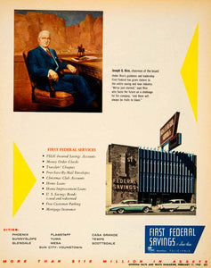 1962 Ad First Federal Savings Loan Rice Joseph G Chairman Board FSLIC FHLB XGSC4