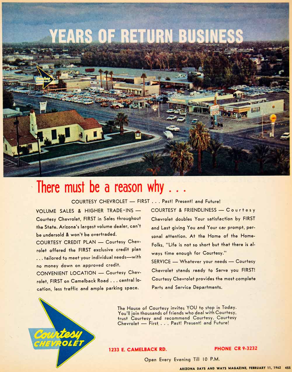 1962 Ad Courtesy Chevrolet Dealer Volume Trade-In Credit Location Parts XGSC4