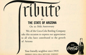 1962 Ad Tribute State Arizona Coca Cola Bottling Phoenix Beverage XGSC4