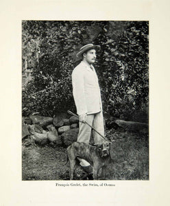 1923 Print Portrait Francis Grelet Swiss Oomoa Dog Costume Fashion XGSC8