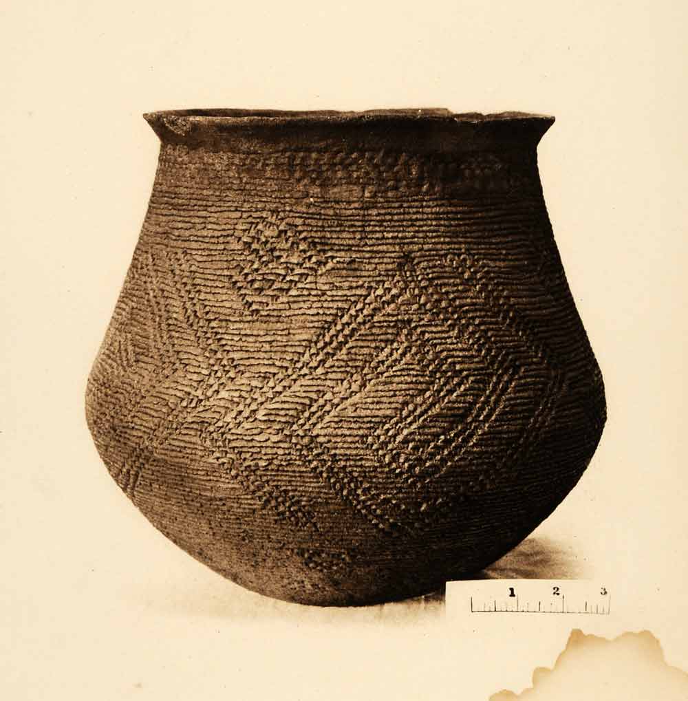 1910 Photogravure Jar Coiled Ware Cliff Dwelling New Mexico Kansas City XGT1