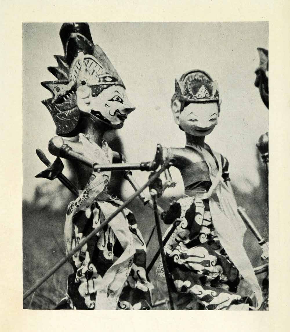 1934 Print Baladew Soebadra Wayang Characters Mythological Play Puppets XGT4