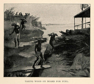 1902 Print Zambezi River Tennyson Cole Africa Mozambique Zambia Angola XGT6