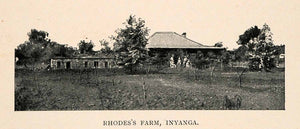 1902 Print Tennyson Cole Rhode Nyanga Inyanga Zimbabwe Africa Explorer Farm XGT6