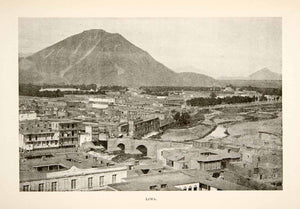 1903 Print Lima Peru Cityscape Landscape Capital South America Peruvian XGTA9