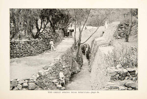 1899 Print Great Spring Mexico Countryside Queretaro Architecture Masonry XGTB2