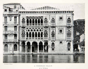 1907 Print Palazzo Santa Sofia Ca Oro Golden House Venice Italy Palace XGTB4