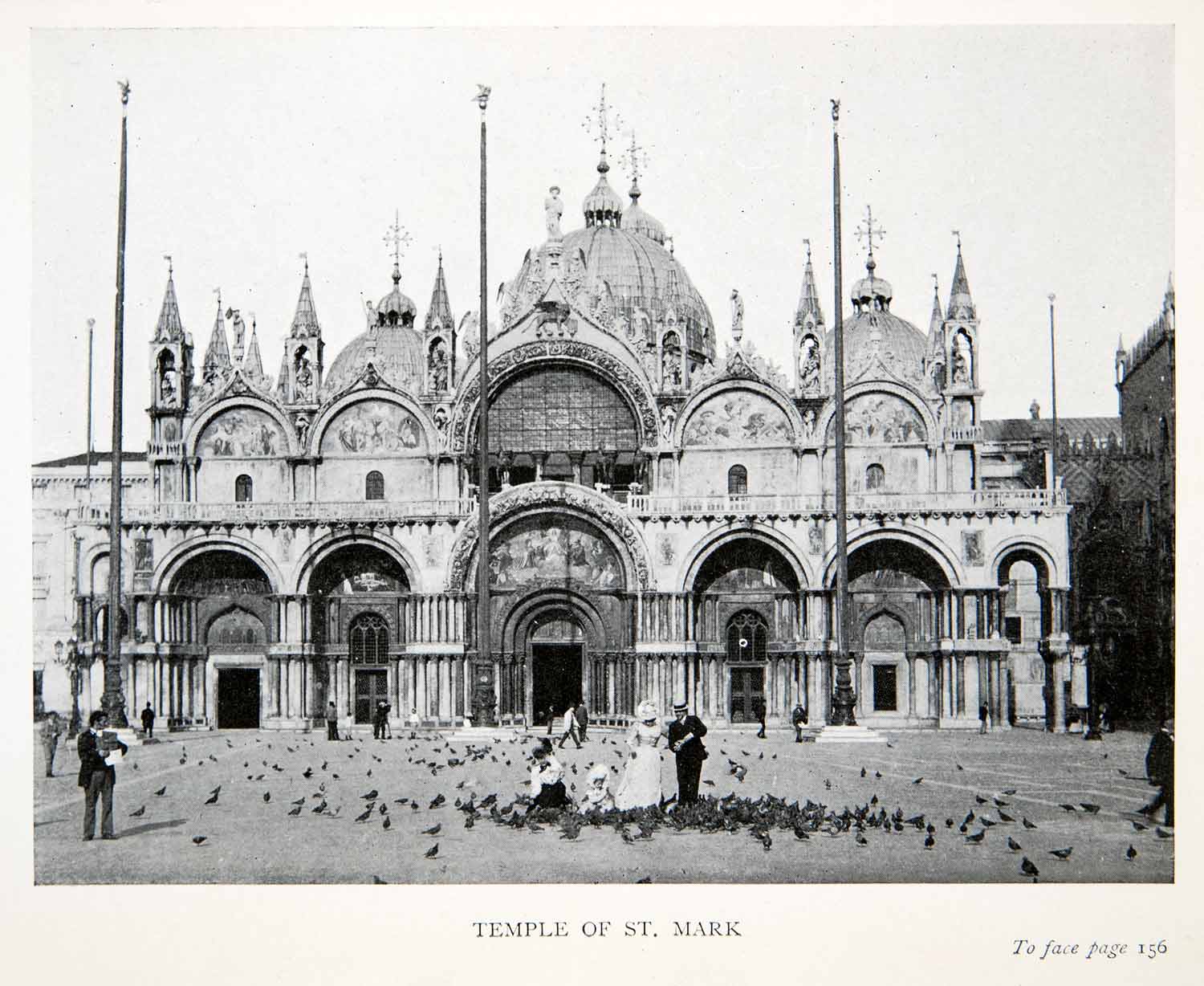 1907 Print Saint Mark Basilica San Marco Church Venice Italy Byzantine XGTB4