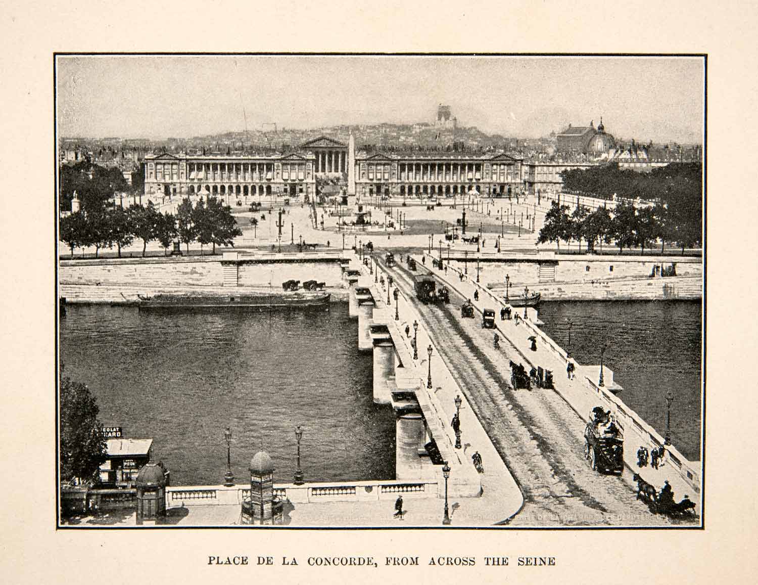 1900 Print Place De La Concorde Paris France Seine River Alexander III XGTB9