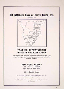 1948 Ad Trading South Africa Standard Bank New York Agency Union XGTC7