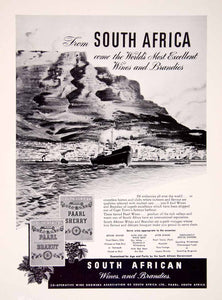 1948 Ad South African Wine Brandy Cooperative Growers Association Shore XGTC7