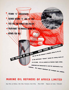 1949 Ad Marine Oil Refiners Africa Limited Dido Valley Simonstown South XGTC8