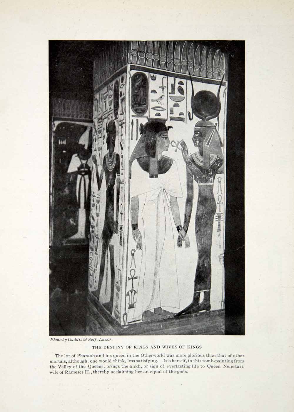 1924 Print Destiny Kings Wives Pharaoh Otherworld Tomb-painting Valley XGTC9