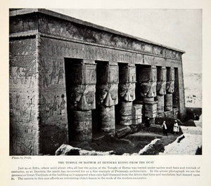 1924 Print Temple Hathor Dendera Ptolemaic Architecture Great Vestibule XGTC9