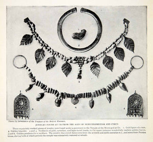1924 Print Jewelry Ur Nebuchadrezzar Cyrus Temple Moon-God Persian XGTC9