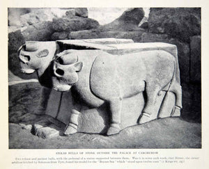 1924 Print Bulls Stone Palace Carchemish Karkamis Hititte Monument Smith XGTC9