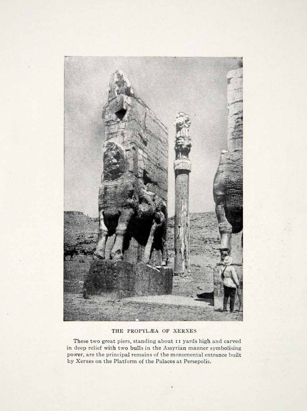 1924 Print Propylaea Xerxes Relief Assyrian Xerxes Platform Palaces XGTC9