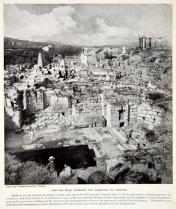 1924 Print Well Acropolis Corinth City Fountain Peirene Apses Herodes XGTC9