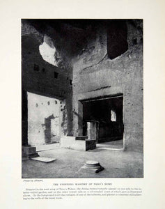 1924 Print Nero Masonry Palace Domus Aurea Villa Emperor Rome Italy Gold XGTC9