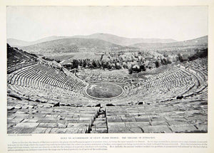 1924 Print Theatre Epidauros Pausanias Greece Messbildanstalt Columns XGTC9