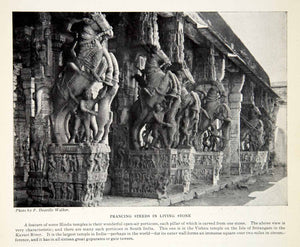 1924 Print Hindu Temple Vishnu Isle Srirangam Kavari River Walker F XGTC9