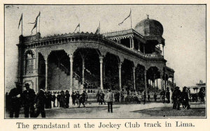 1927 Print Grandstand Jockey Club Del Peru Lima Horse Racing Track XGU1
