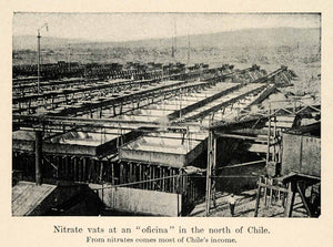 1927 Print Nitrate Vats Oficina Chile Industry Mining Resource Chemical XGU1