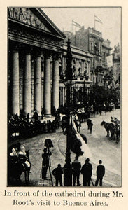 1927 Print Cathedral Buenos Aires Mr Root Argentina Political Visit XGU1