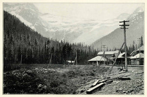 1901 Print Illecillewaet Glacier House Station National Park Railroad XGU5