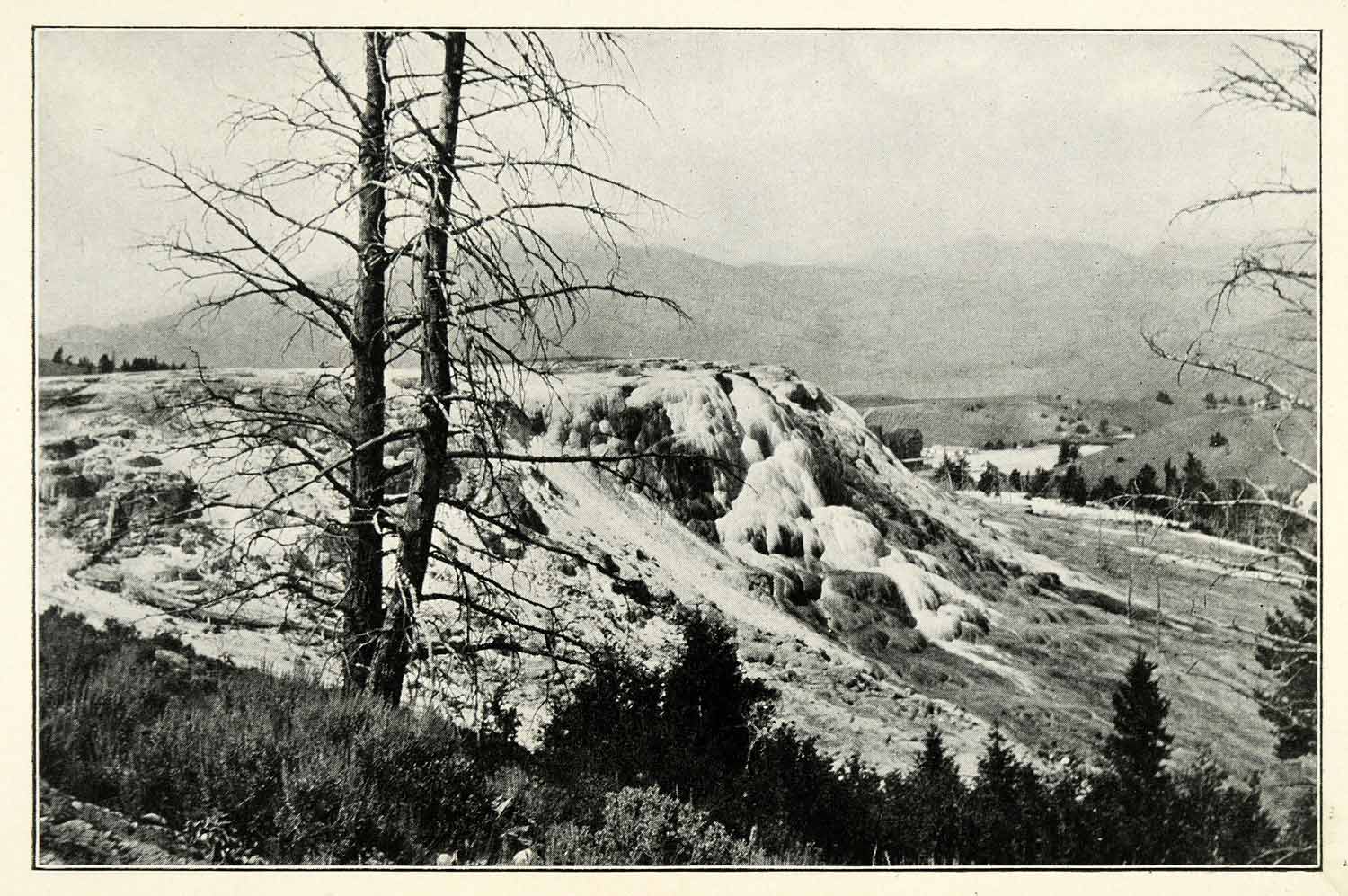 1901 Print Jupiter Terrace Yellowstone National Park Landmark Geyser XGU5