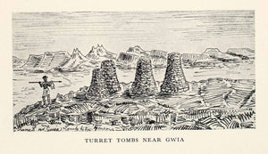 1935 Print Turret Tombs Danakil Desert Gohoi Architecture Gwia Ethiopia XGUA1