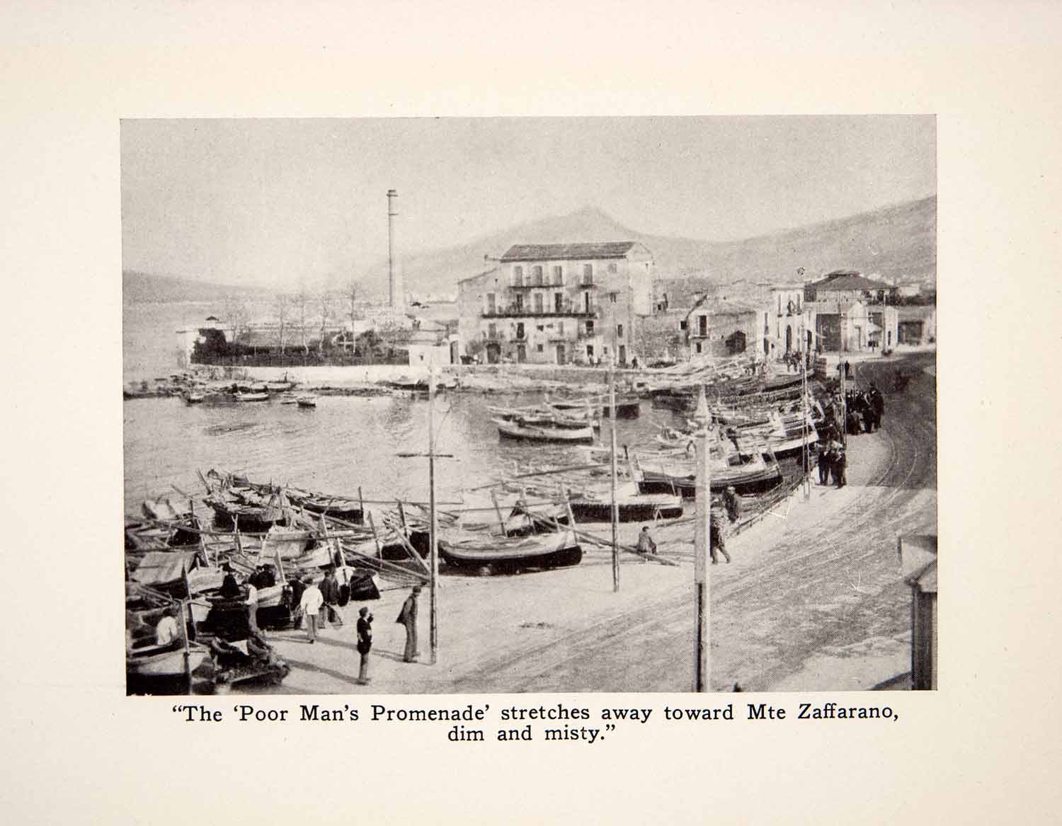 1912 Print Poor Man's Promenade Zaffarano Sicily Italy Waterway Walkway XGUB7