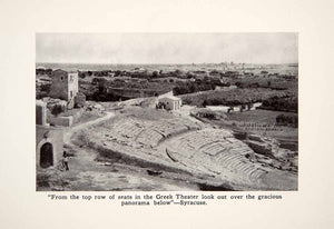 1912 Print Syracuse Greek Theater Sicily Italy Ancient Corinthians XGUB7