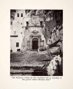 1912 Print Santa Rosalia's Grotto Cave Palermo Sicily Italy Mount XGUB7