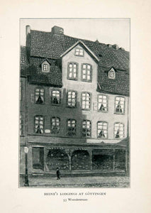 1910 Print Walter King Stone Heine Lodging Gottingen Weenderstrasse XGUB8
