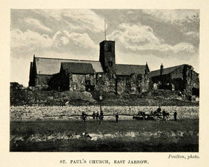 1902 Print Saint Paul Church East Jarrow England Religion Landscape XGUC8