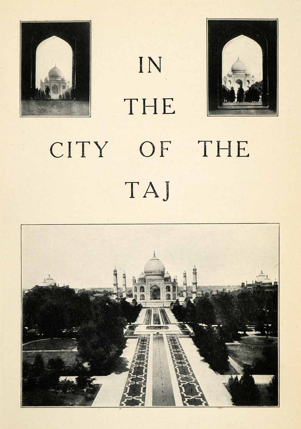 1912 Print Taj Mahal India Monument Mughal Architecture Agra Shah Jahan XGV1