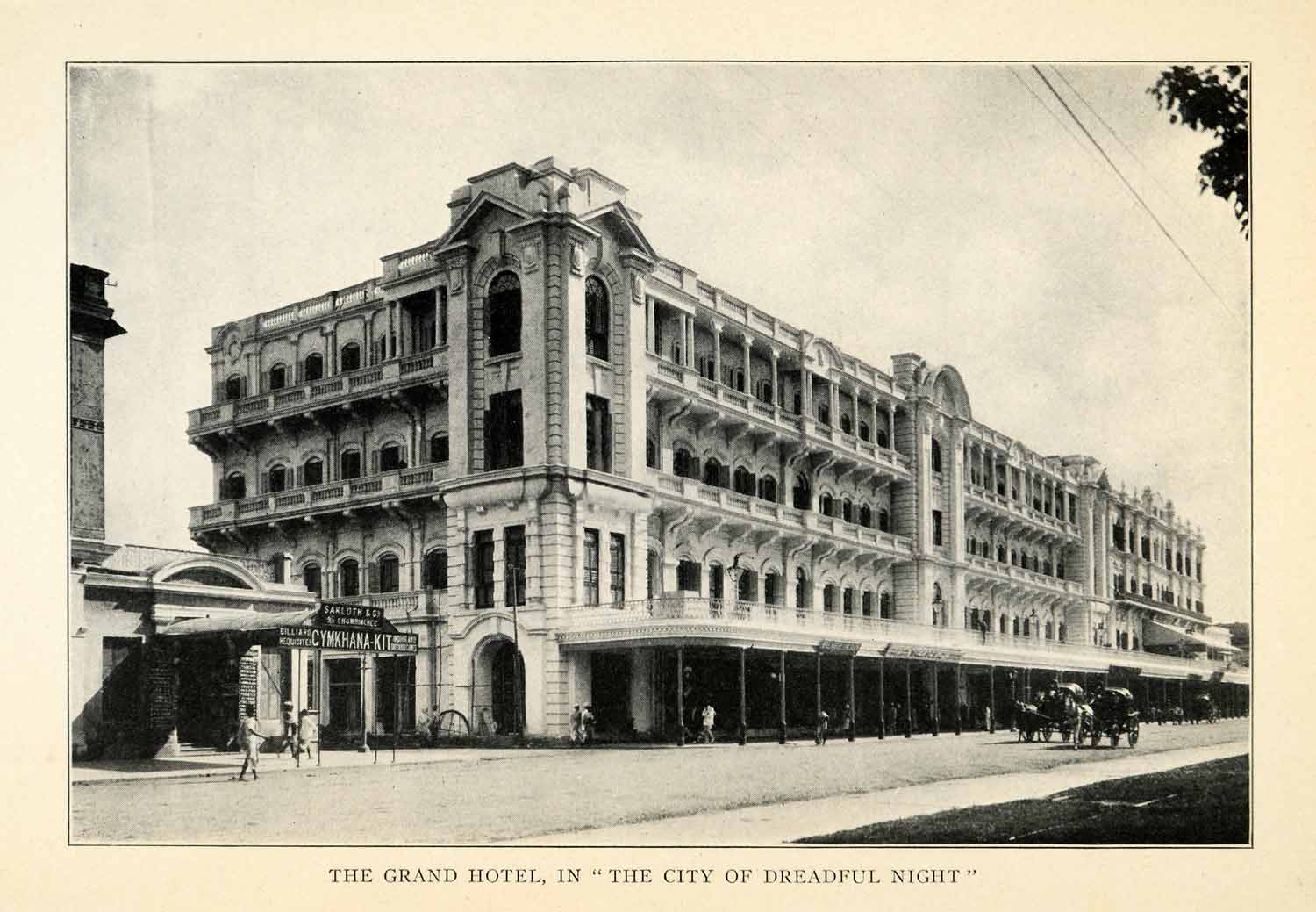 1912 Print City Dreadful Night Grand Hotel Calcutta India Sakloth XGV1