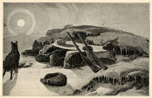 1899 Print Arctic Night Explorer Snow Adventure Outdoors Camp Gun Winter XGV2