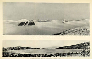 1936 Print Grand Land Mountains British Empire Range Etah Winter Foulke XGV4