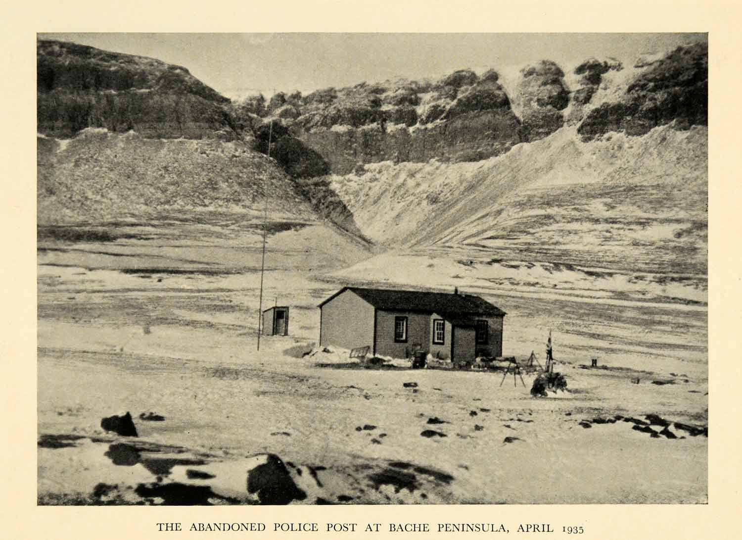 1936 Print Police Post Office Bache Peninsula Canada Ellesmere Mountain XGV4