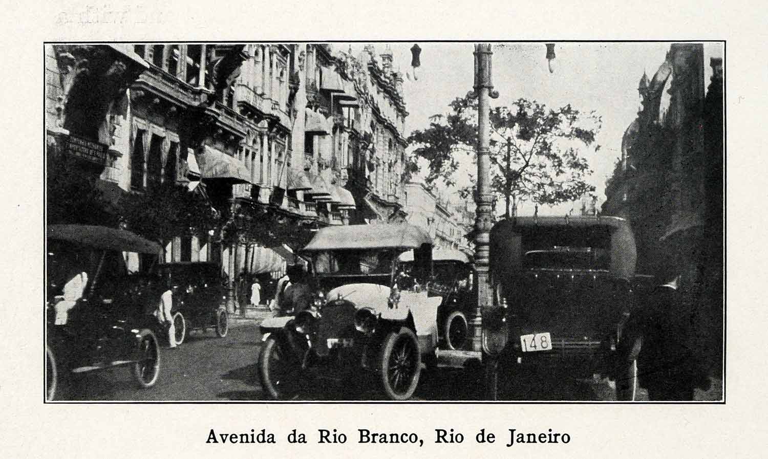 1915 Print Avenida Rio Branco Avenida Avenue Rio Janerio Brazil Classic XGV6