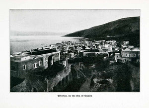 1915 Print Tiberias Sea Galilee Historic Town Aerial View Hold Land Middle XGVA4